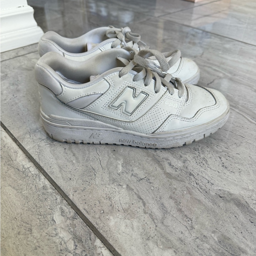 New Balance White and Gray Sneakers
